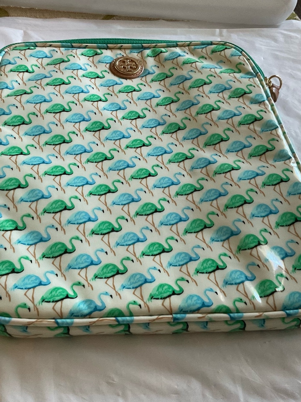 Tory Burch Flamingo Zippered Tablet/Ipad Sleeve Case